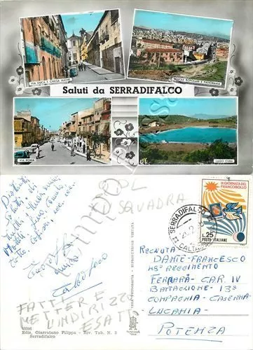 Cartolina Saluti da Serradifalco, vedutine - Caltanissetta