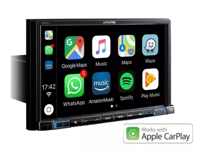 Alpine X802D-U 2-DIN 8"-Autoradio Navigation / BT / USB / AUX / DAB+ / Carplay