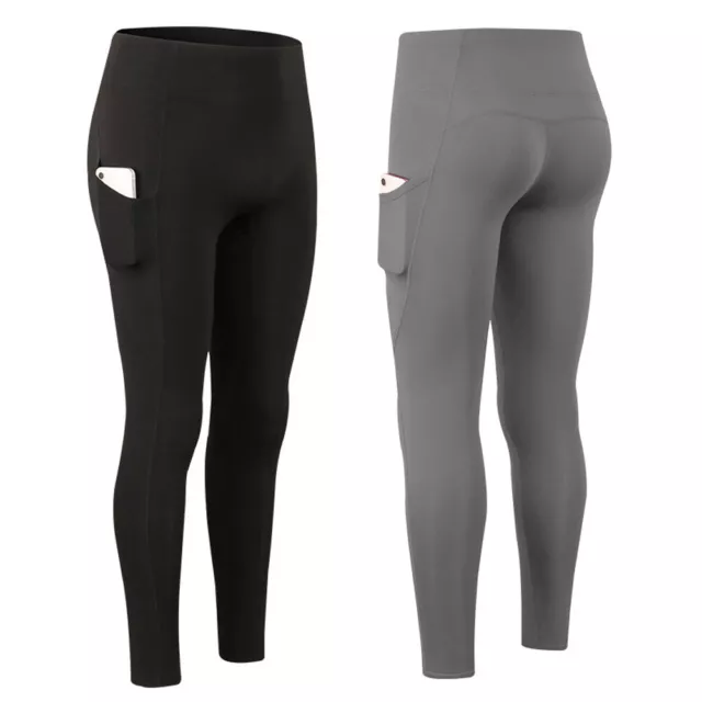 2 pièces femmes taille haute Yoga  polaire pantalons d'entraînement M7Y8