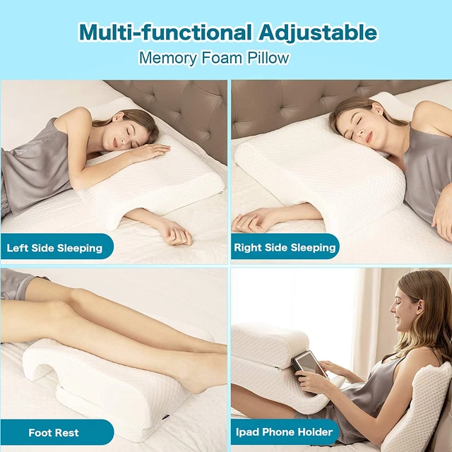 HOMCA Memory Foam Pillow for Couples, Adjustable Cube Cuddle Pillow Anti Arm for 3