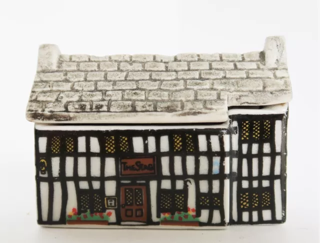 Vintage Wade England Whimsey on Why # 15 Stag Hotel Miniature Ceramic House