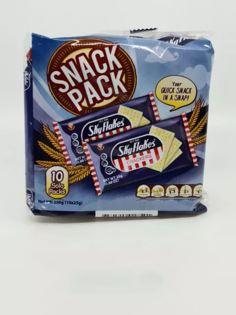 M. Y. San Skyflakes Crackers, 250g, 10 Solo Paquets, Filipino Collations