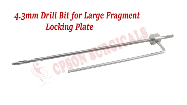 Drill Bit 4.3mm x 221mm with Stopper (Lot of 5pcs) SS Veterinary