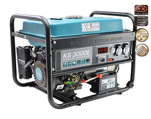 KS3000E Generatore Di Emergenza Generatore Di Corrente 7CV Benzina 3KW 2x 230V - Foto 5