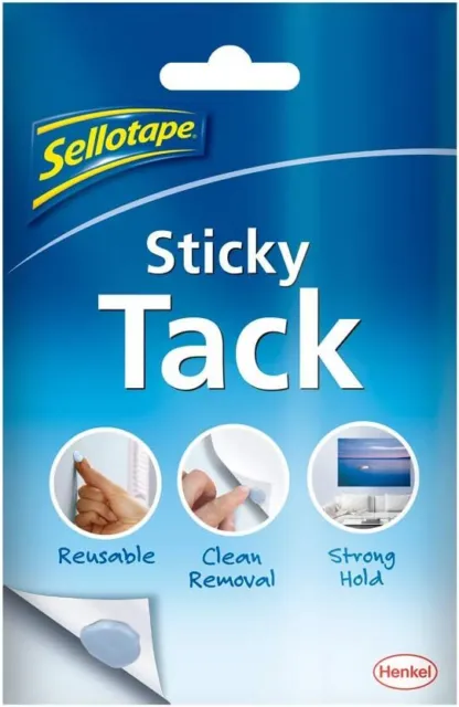 Sellotape 1792402 Sticky Tack for Home & Office, Reusable Adhesive, Stationery,