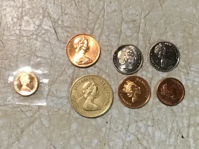 1974 British Virgin Islands Queen Elizabeth  proof  1C  7 Coin Lot  Penny 1992