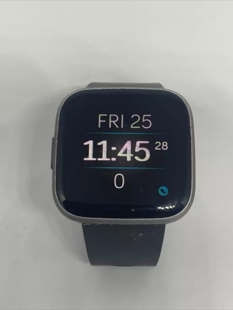FitBit Versa 2 FB-507 Cobalt Fitness Activity Tracker Smartwatch Small Black