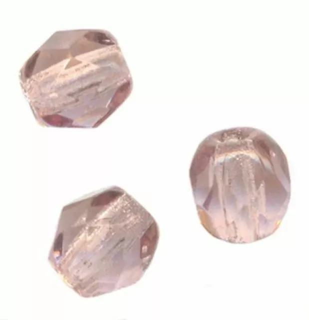 10 PERLES FACETTES DE BOHEME  10 mm  LIGHT AMETHYST