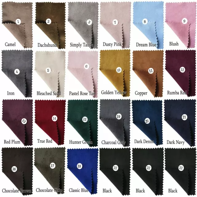 Soft Double Sided 4-Way Stretch Faux Suede Fabric Cloth Apparels Upholstery 58"W 3