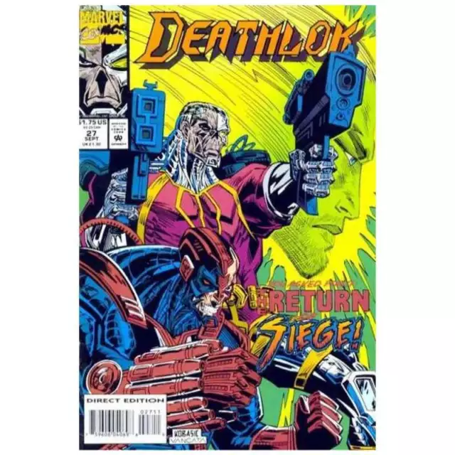 Deathlok (1991 series) #27 in Near Mint + condition. Marvel comics [r