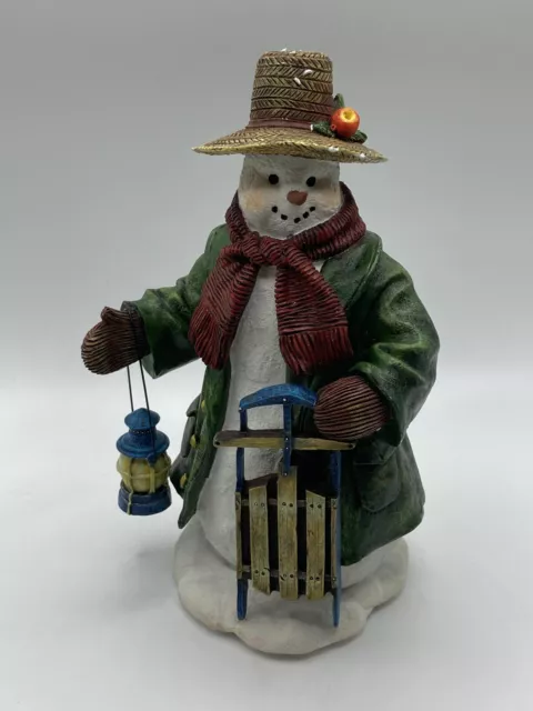 Lang & Wise Classic Santa THE LANTERN'S GLOW Snowman Figurine 2000 Ned Young