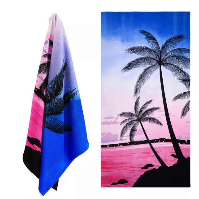 Lightweight Microfibre Sunset Beach Bath Towel Sports Travel Holiday Camping Gym
