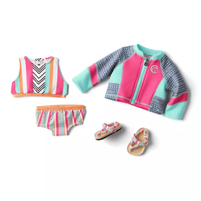 American Girl Joss's 2020 Surf & Swim Set Swimsuit Outfit for 18" Doll Retired