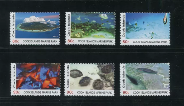 2013 Cook Inseln Marine Park Versand Briefmarken #1430-1435 Postfrisch Set