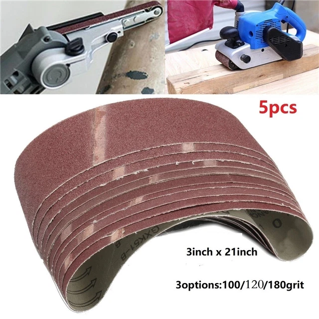 Leather Sanding Belts 5pcs Alumina 75x533mm Grinding Polishing Abrasive