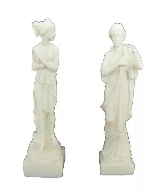 Artemis and Sappho sculpture small statue set