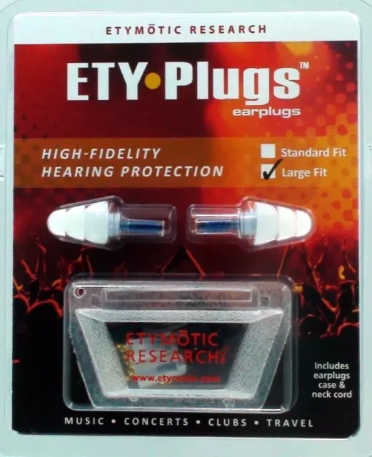 Etymotic Research ER20 Ear Plugs Large Fit - High Fidelity Noise Reduction