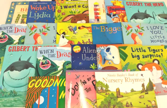 Childrens Fiction Picture Books Bundle of 10 Large Used Books | Wholesale Price!