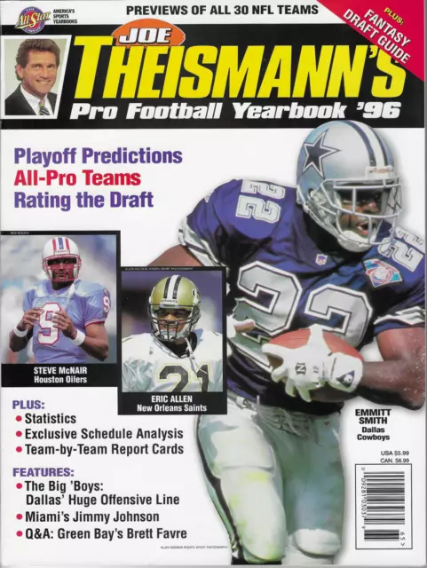 JOE THEISMANN'S PRO Football Yearbook 1996 Emmitt Smith Dallas Cowboys ...
