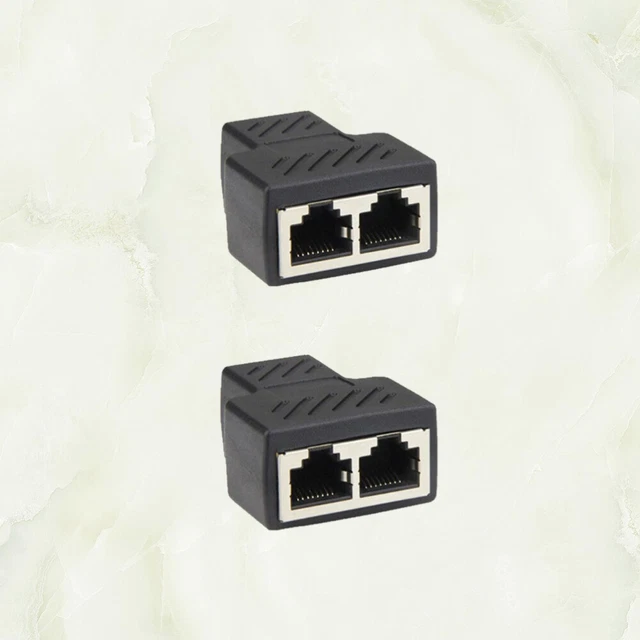 2pcs connecteur de câble réseau connecteur séparateur connecteur réseau noir
