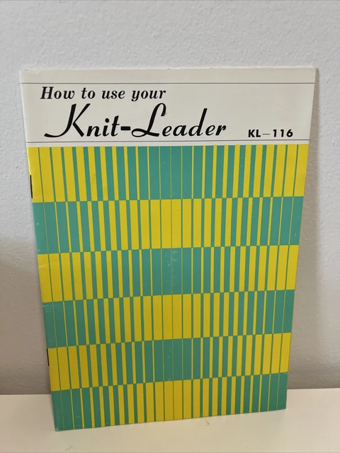 Cómo usar su Knit - Manual de la máquina de tejer líder KL-116 24 Páginas Japón