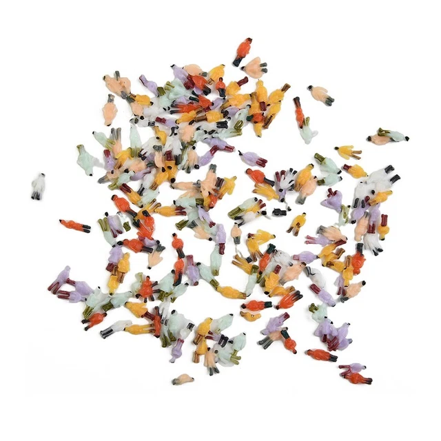ZYNCUE – 200 Figurines Peintes HO 1:200 – Passagers Assis Pour Train Miniature