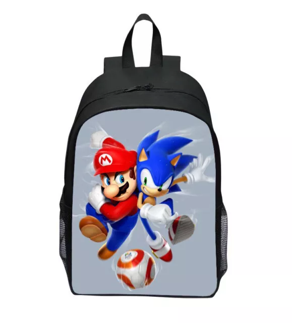 Anime Super Mario Boys Backpack Girls Cartoon School Bag Kids Shoulders Bag Gift