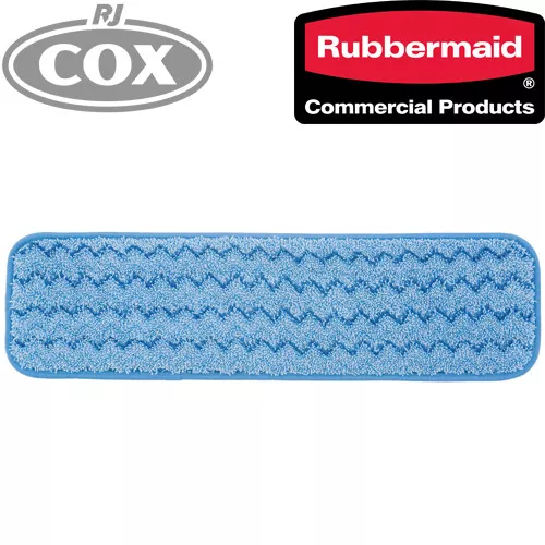 Rubbermaid HYGEN Microfiber Damp Mopping Pad 18" Blue Room Mop FGQ41000BL00