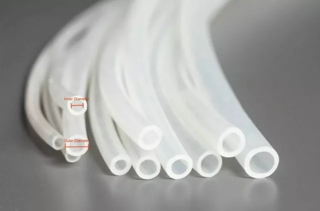 1M Food Grade Clear Translucent Silicone Tube Beer Milk Hose Pipe Soft Rubber