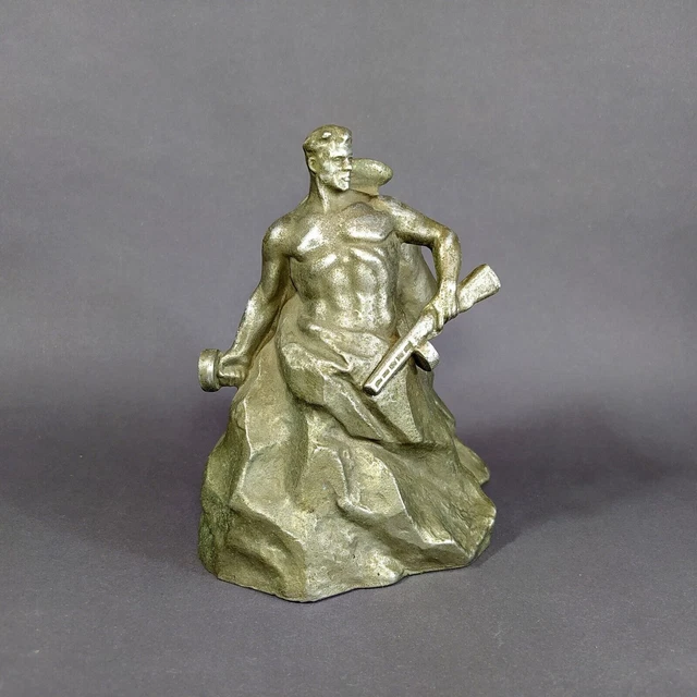 Statua URSS Busto russo SOLDATO WWII Originale sovietico STALINGRAD...
