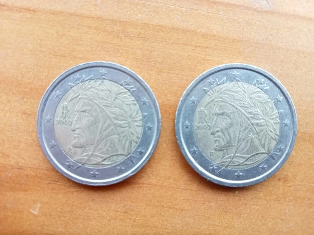 pièce de 2 euros rare 2002 dante alighieri