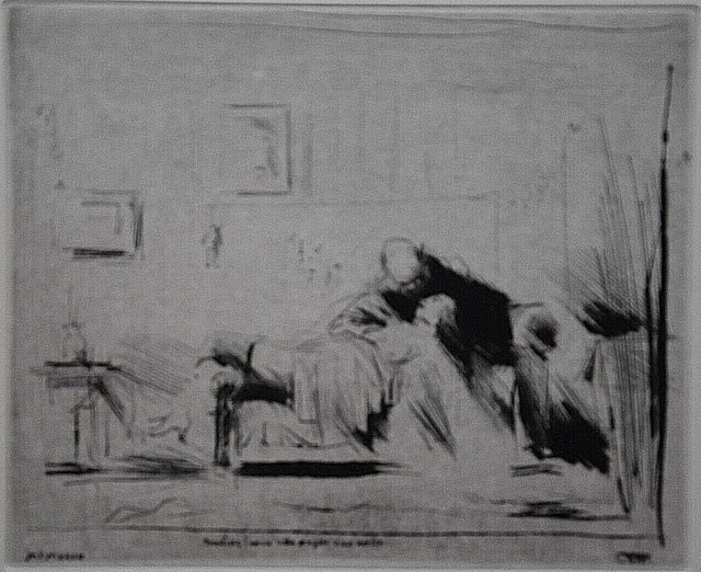 Pietro Annigoni Puntasecca Tradisce L'amico Colla Moglie Di Un Amico 1932 C10
