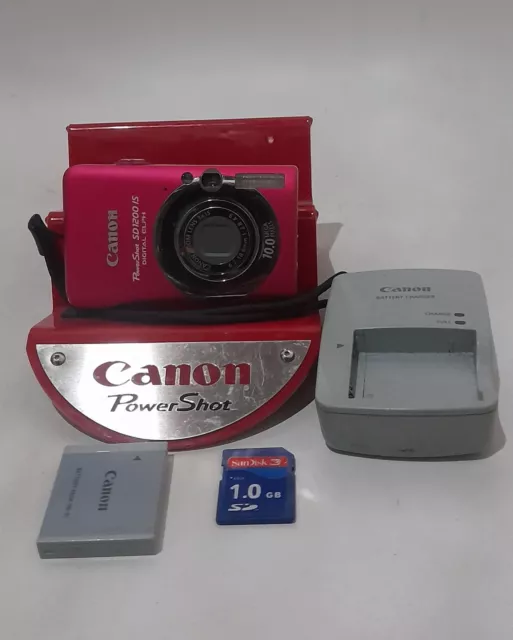 CANON POWERSHOT DIGITAL  ELPH  IXUS SD 1200 is 10Mb PINK CAMERA