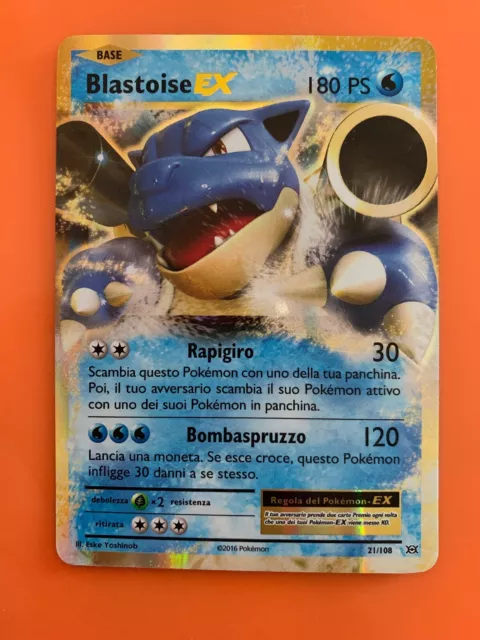Lotto Carte Pokemon Blastoise Ex 21/108 Italiano Evoluzioni Near Mint