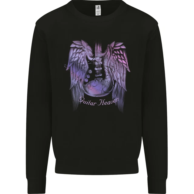 Guitar Heaven Wings Guitarist Electric Bass Kids Sweatshirt Jumper