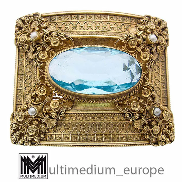 Jugendstil Gürtelschließe Gürtelschnalle Turriet & Bardach belt buckle