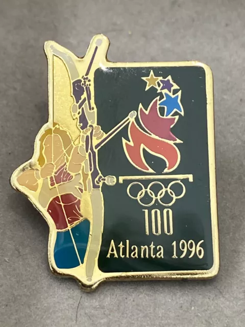 Olympic Archery Pin Atlanta 1996 with collector card