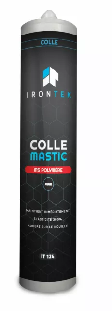 Irontek It124 Joint Colle Noire Ms Polymere 310 Ml