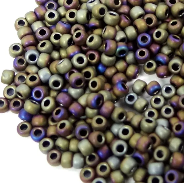 11/0 Fine Japanese TOHO Round Seed Glass Beads Matte-Color Iris Brown 10g
