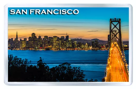 San Francisco California Bay Bridge MOD3 Magnet Souvenir Calamita Frigorifero