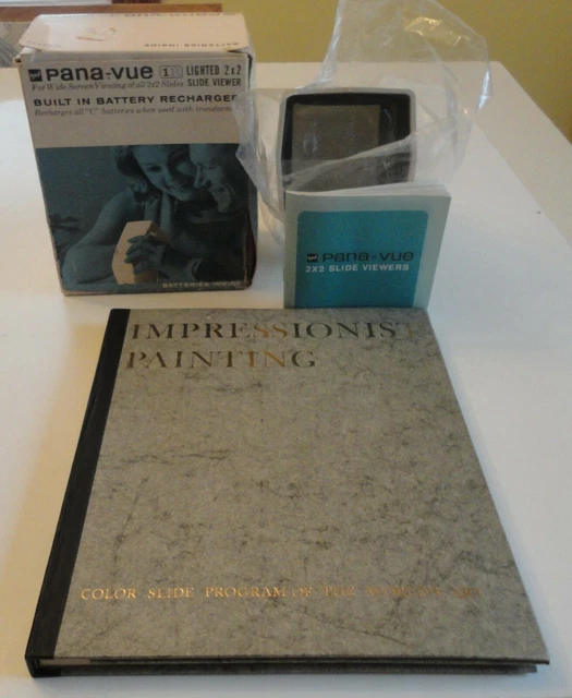 Impressionist Painting 24 Slides Chatelet Mint GAF Pana-Vue 1R Slide Viewer Box+