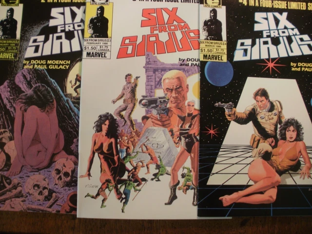 3 VF/FN EPIC Mini-Series Comic: SIX FROM SIRIUS 2 #2 3 4 (1986) Moench Gulacy
