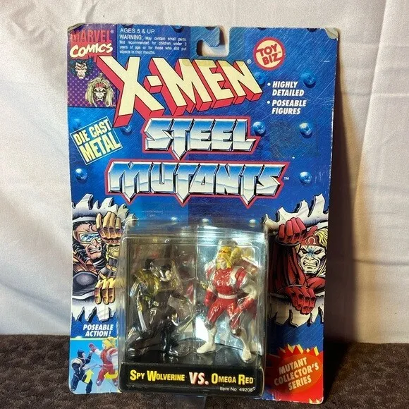 NWT Marvel Comics X-Men Steel Mutants Spy Wolverine vs Omega Action Figures