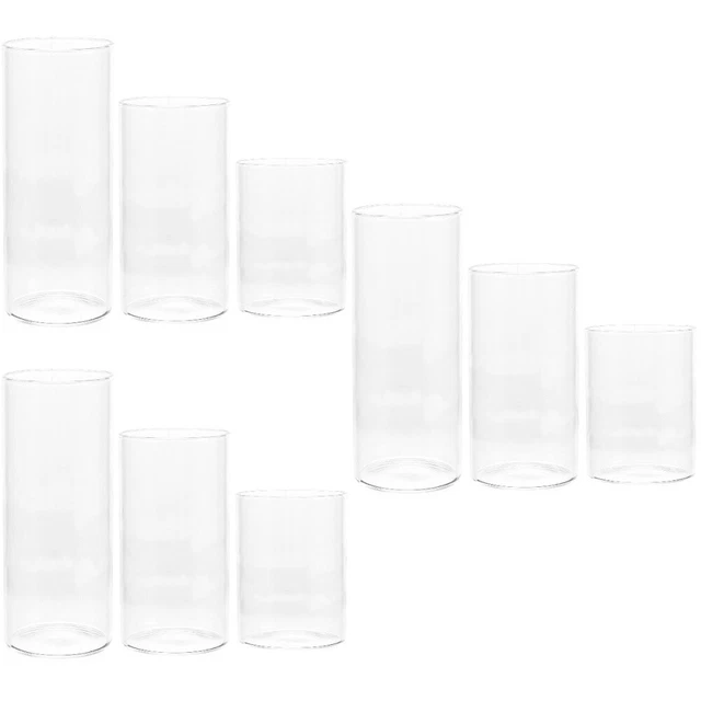 9 pcs Creative Practical Premium Candle Cover Glass Candle Holders for Party