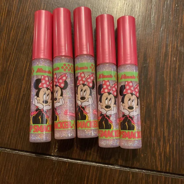 5 Minnie,Cupcake Glitter Gloss Lip Smacker, Made In Usa