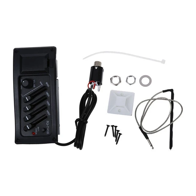 GUITAR PREAMP AMPLIFIER equalizer EQ 4Band EQ Preamp Acoustic Piezo