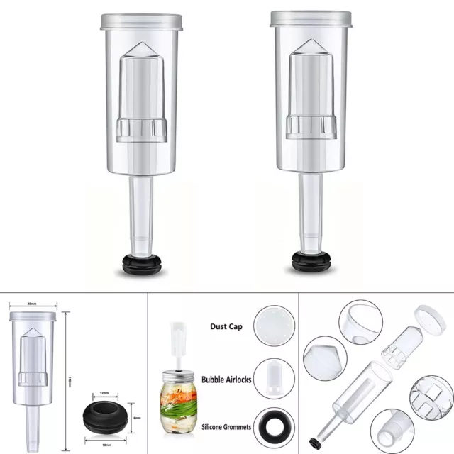 Pack de 2 sas Brewing Air Lock 3 pièces type home brassage bière vin wine kit