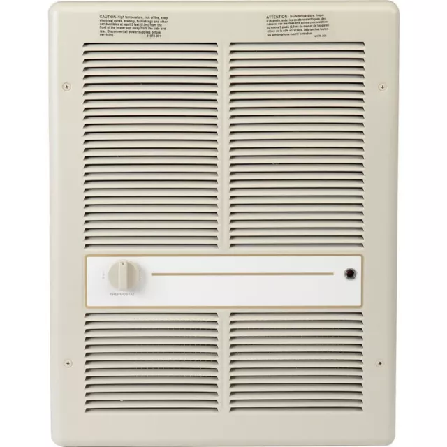 TPI Fan Forced Wall Heater HF3316T2RPW - 4000/3000/2000/1500W 240/208V White