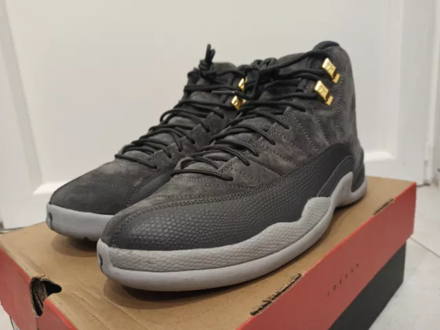 Jordan 12 XII Retro Dark Grey EUR44 US10 Box VNDS Nike Air X Kobe Zoom Flight og