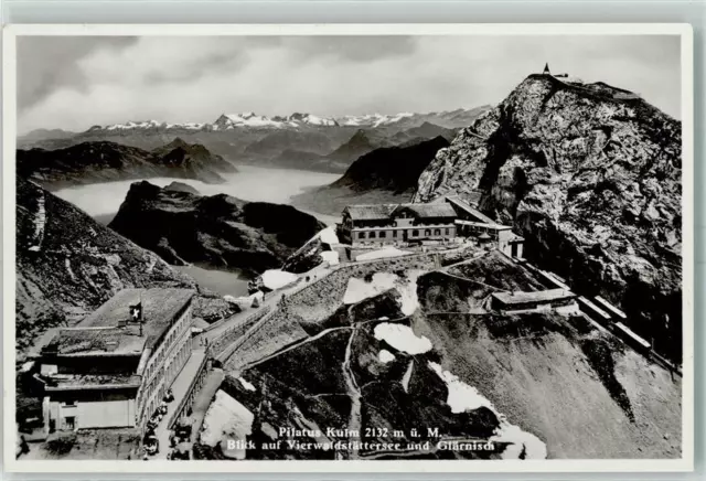 10393552 - Kriens Pilatus Kulm Blick auf Vierwaldstaettersee und Glaernisch